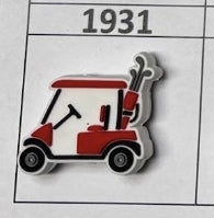 1931- Red Gold Cart Focal Bead