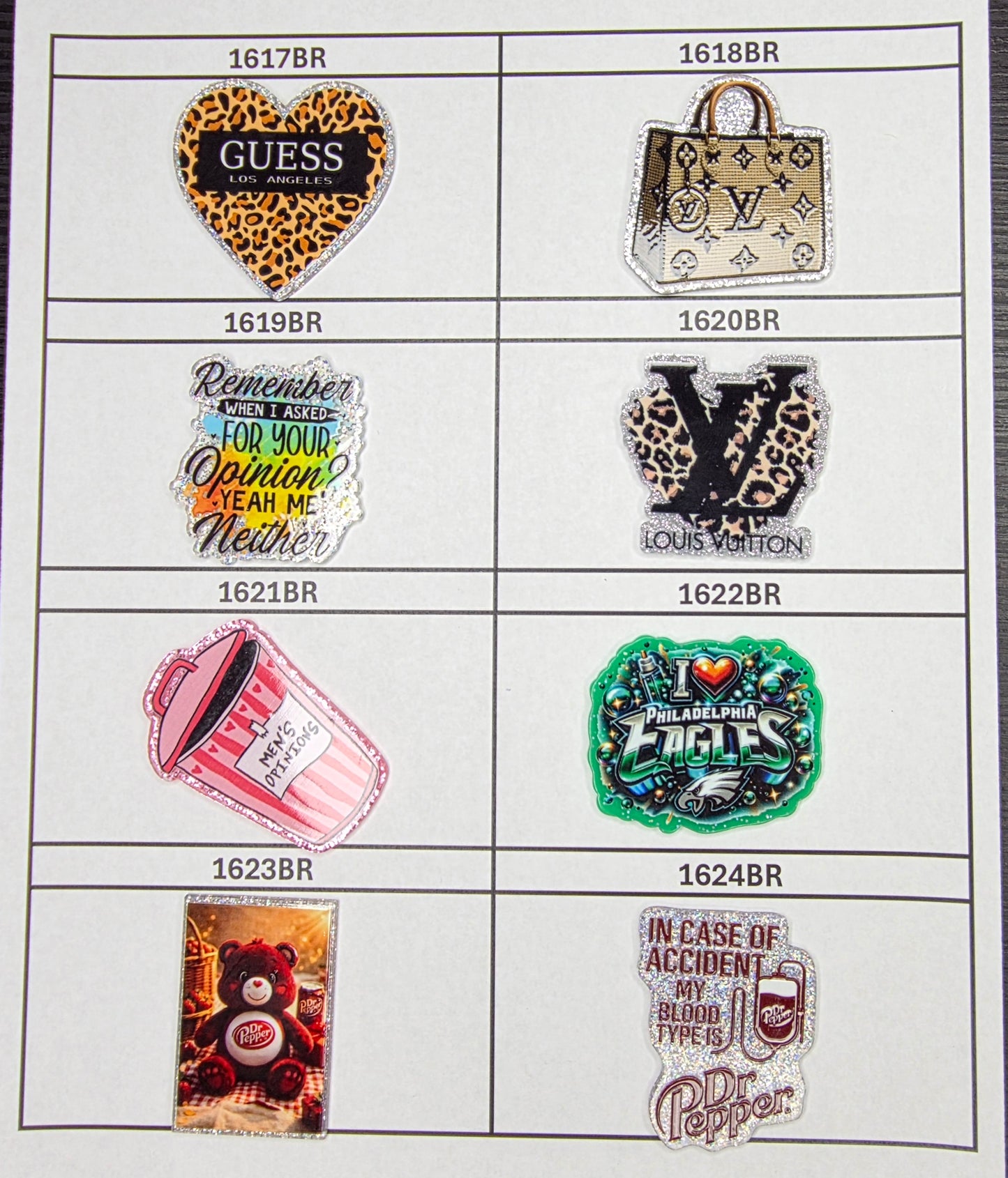 0000- Acrylic Flatback Catalog
