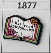 1877-  Hot Girls Read Books Focal Bead