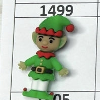 1499- 3D Green Elf Focal Bead
