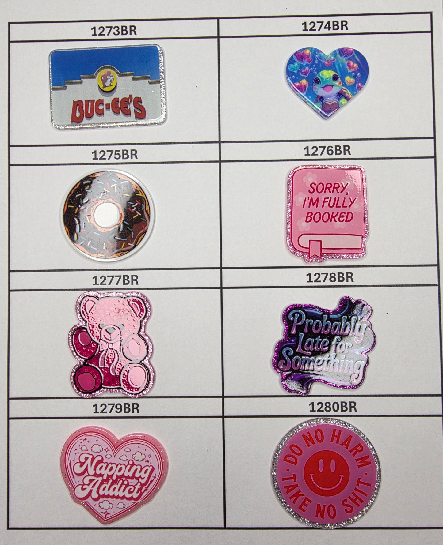 0000- Acrylic Flatback Catalog
