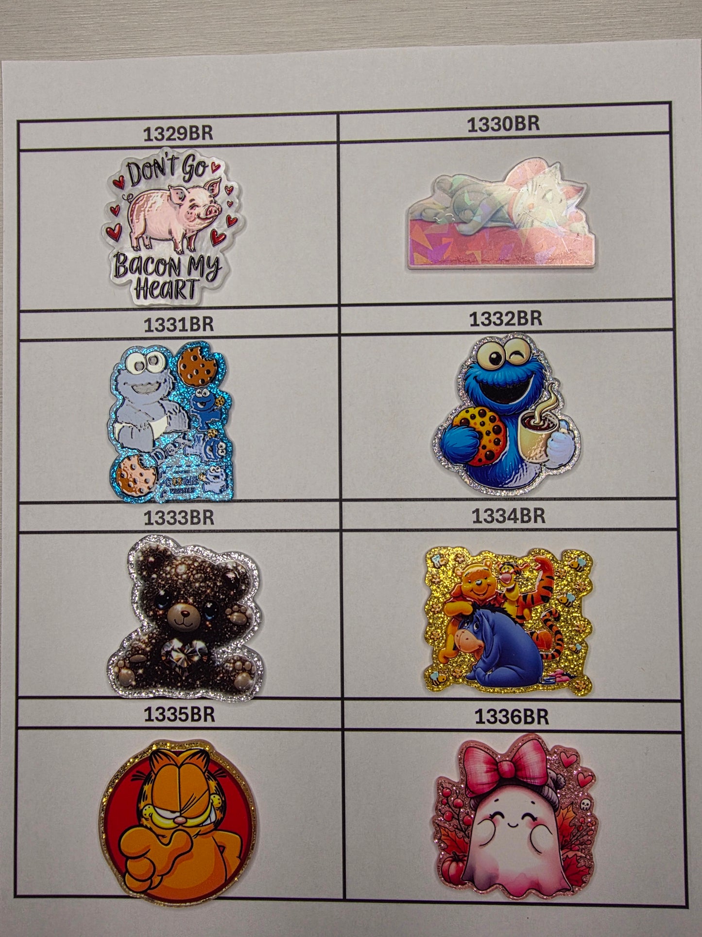 0000- Acrylic Flatback Catalog