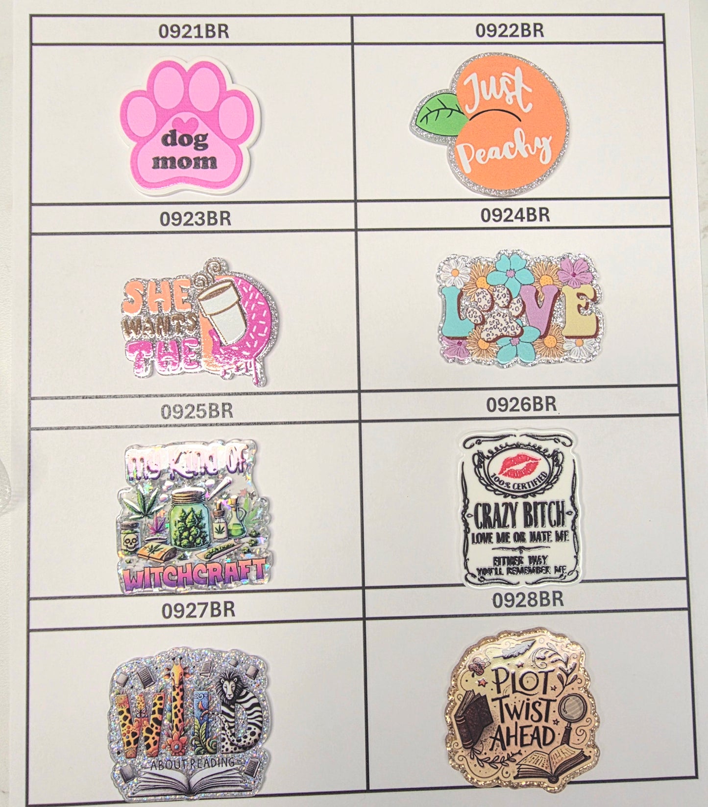 Acrylic Flatback Catalog