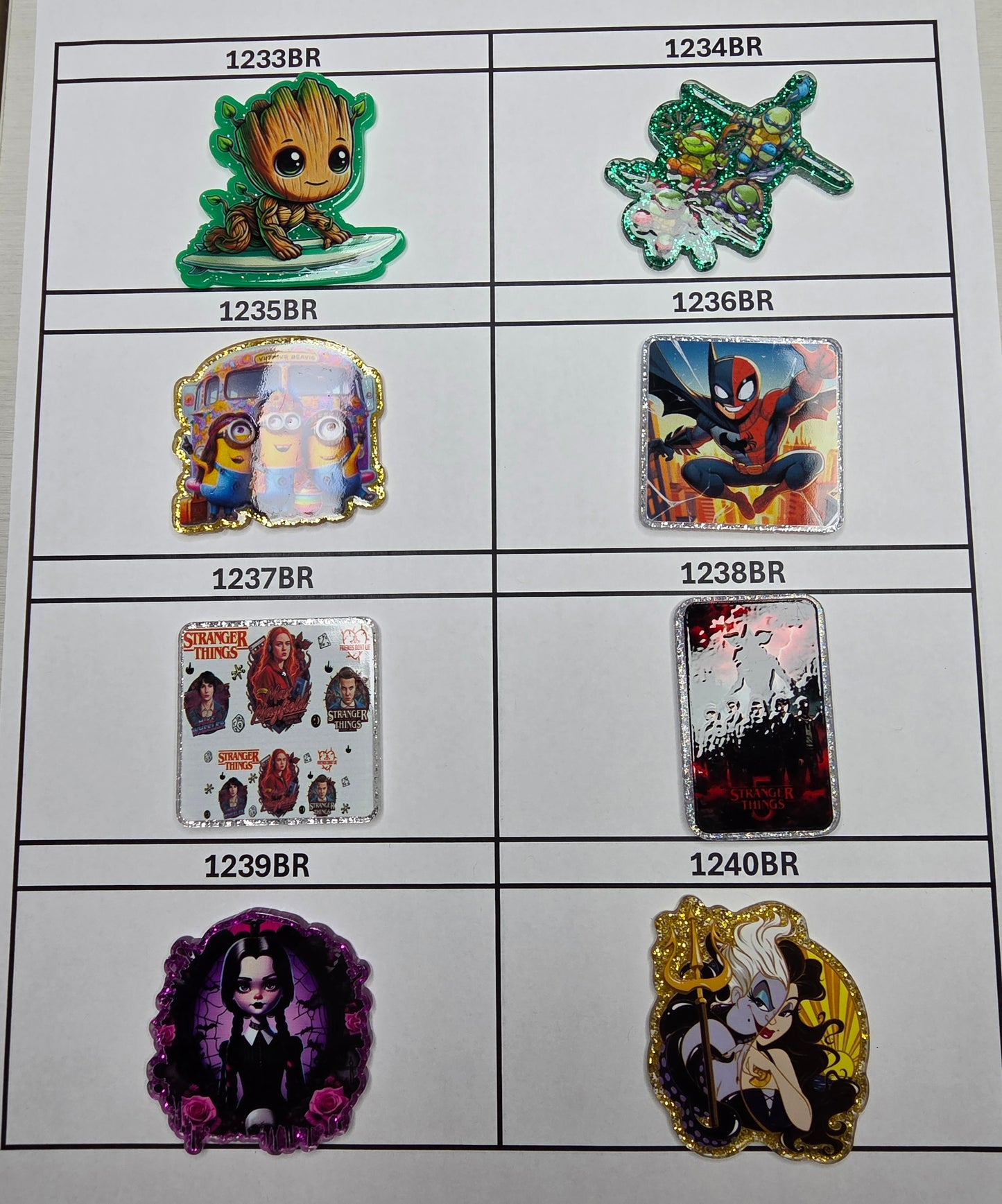0000- Acrylic Flatback Catalog
