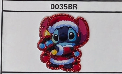0035BR Blue Alien Santa