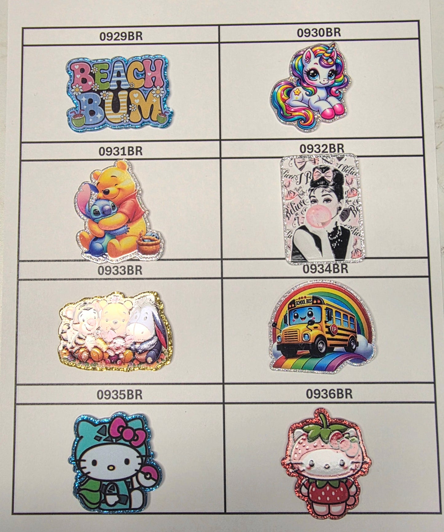 Acrylic Flatback Catalog