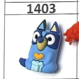 1403- 3D Blue Focal Bead