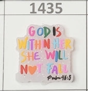 1435- God is Within Her Focal Bead