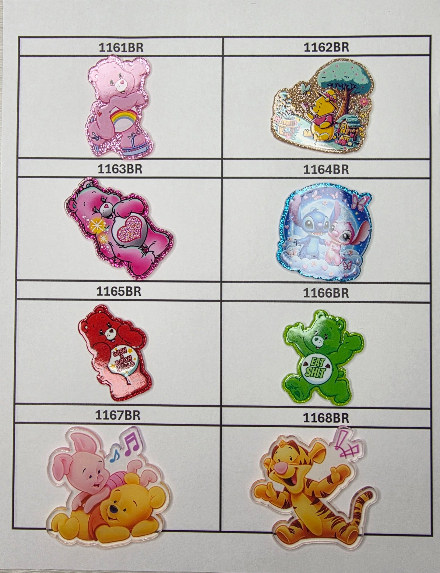 0000- Acrylic Flatback Catalog