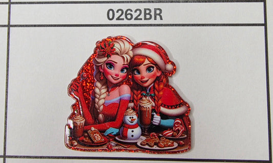 0262BR Christmas Frozen Sisters