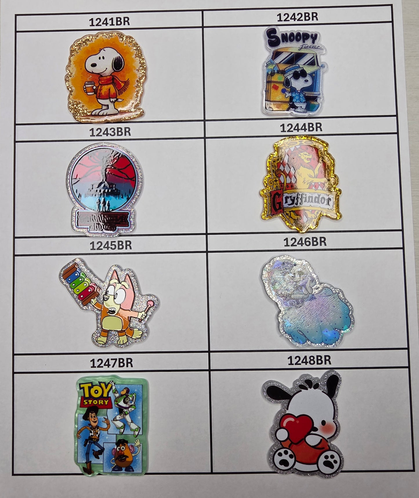 0000- Acrylic Flatback Catalog