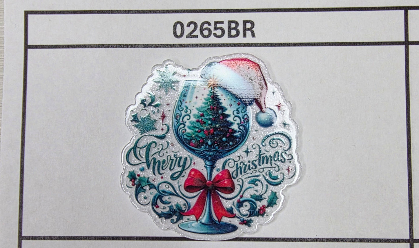 0265BR Merry Christmas Glass