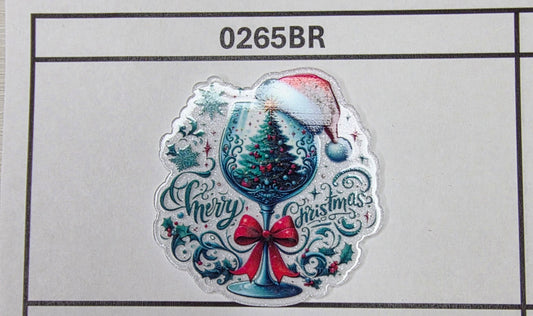 0265BR Merry Christmas Glass