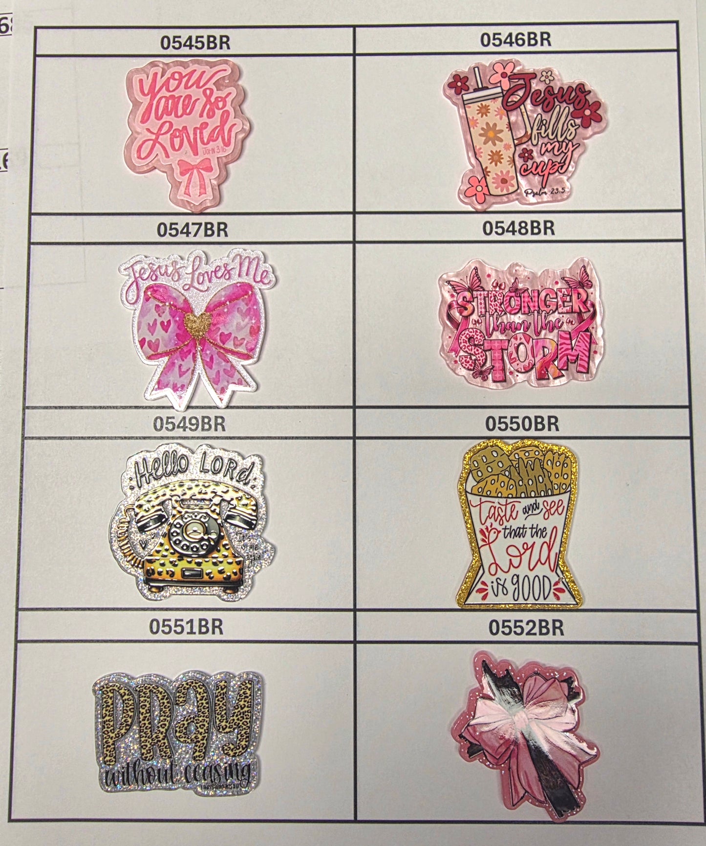 Acrylic Flatback Catalog