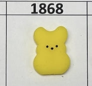 1868- Yellow Peep Bunny Focal Bead