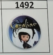 1492- Cora Round Printed Focal Bead