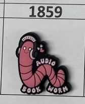 1859- Audio Bookworm Focal Bead