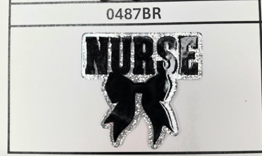 0487BR-Nurse Black Bow