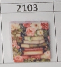 2103- Floral Books Focal Bead