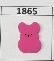 1865- Pink Peep Bunny Focal Bead