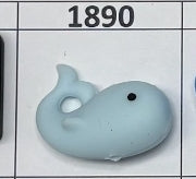 1890- Light Blue Whale Focal Bead