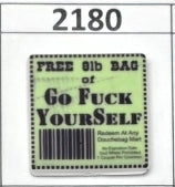 2180- Free Bag of Go F Yourself Focal Bead