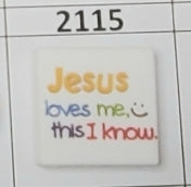 2115- Jesus Loves Me Focal Bead