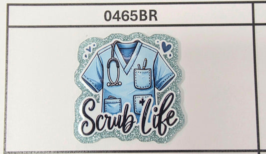 0465BR- Scrub Life- Blue Top