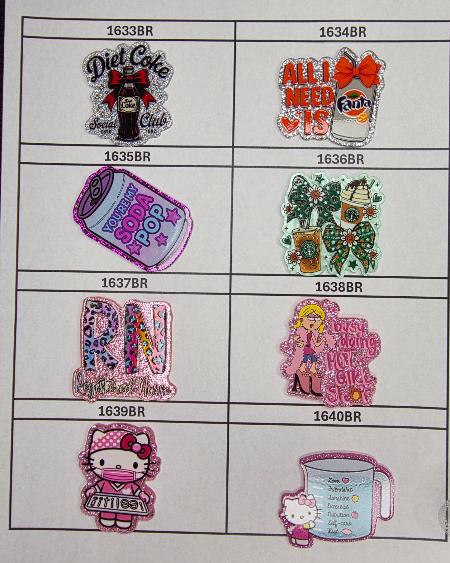 0000- Acrylic Flatback Catalog