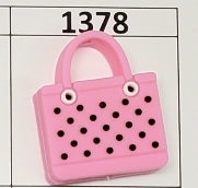 1378- Pink B Bag Focal Bead