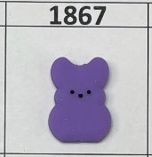1867- Purple Peep Bunny Focal Bead
