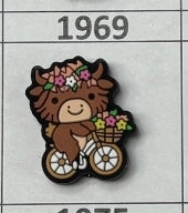 1969-Bike MooMoo Cow Focal Bead