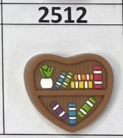 2512- 3D Heart Bookcase