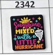 2342- Sunshine Mixed with a Little Hurricaine Focal Bead