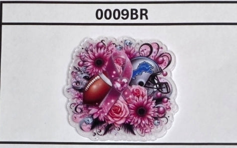 0009BR Lion Cancer Ribbon