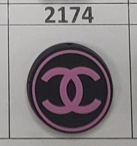2174-Purple CupCake C Focal Bead