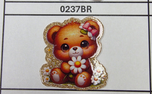 0237BR Flower Teddy Bear