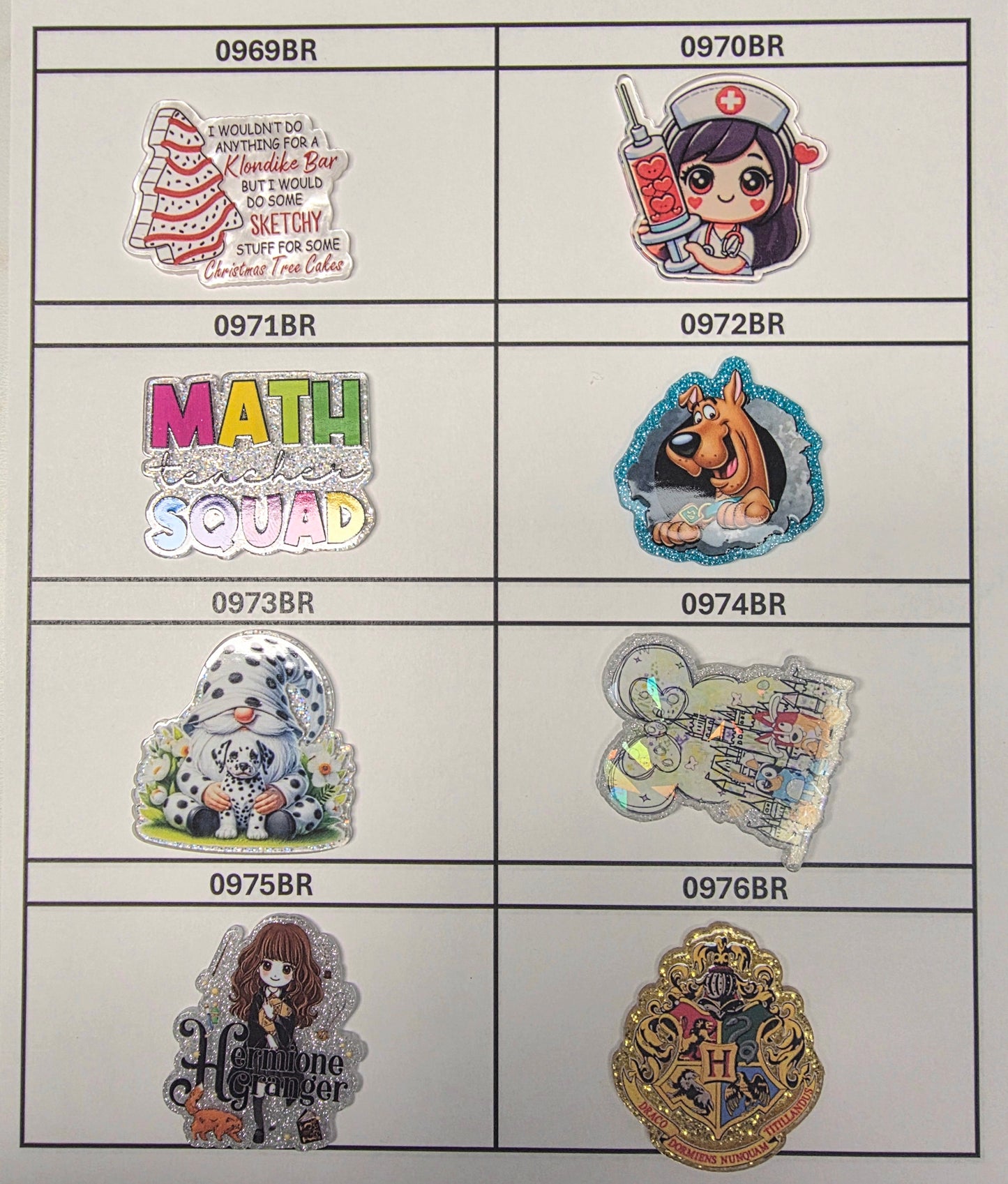 Acrylic Flatback Catalog