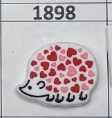 1898- Heart Porcupine Focal Bead