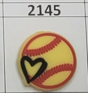 2145-  Softball Focal Bead