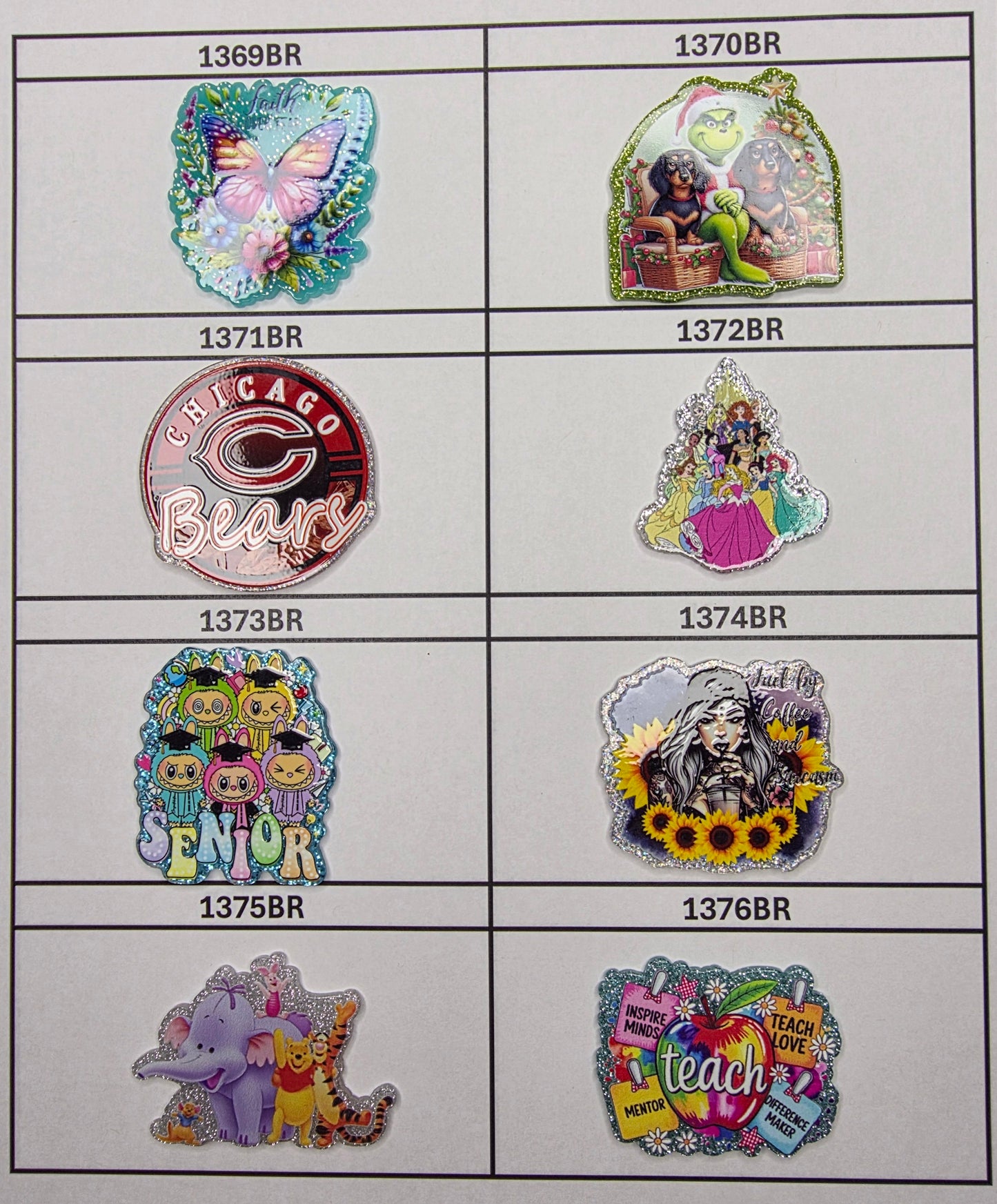 0000- Acrylic Flatback Catalog