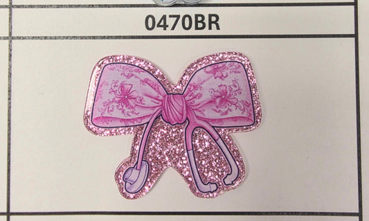 0470BR- Floral Pink Steth Bow