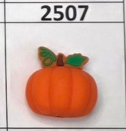 2507- 3D Pumpkin with Curly Stem