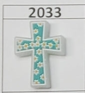 2033- Blue Cross Focal Bead