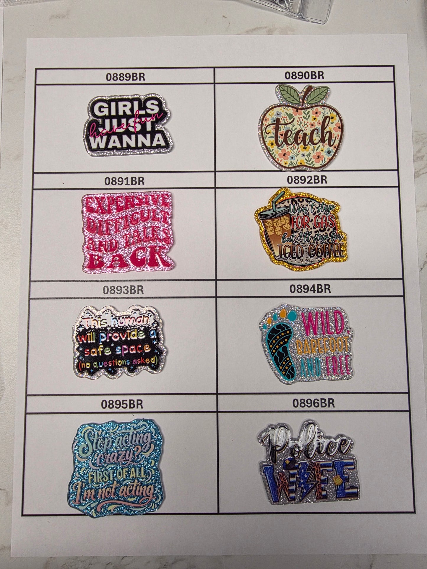 Acrylic Flatback Catalog