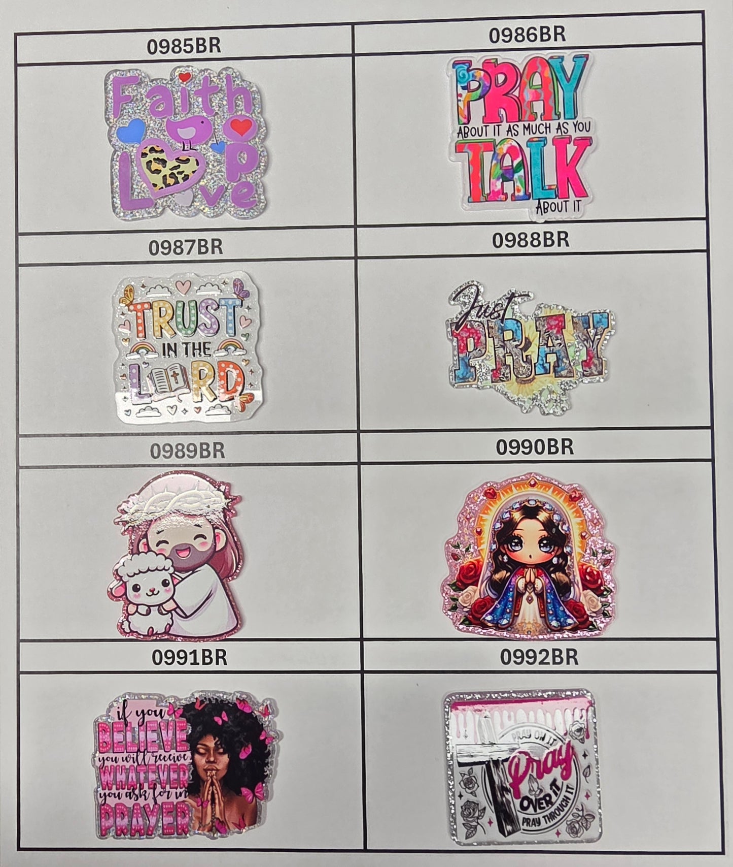 Acrylic Flatback Catalog