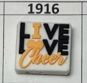 1916a- Live Love Cheer Focal Bead