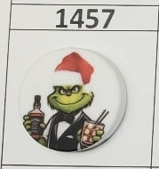 1457- Greem Guy Bottles Focal Bead