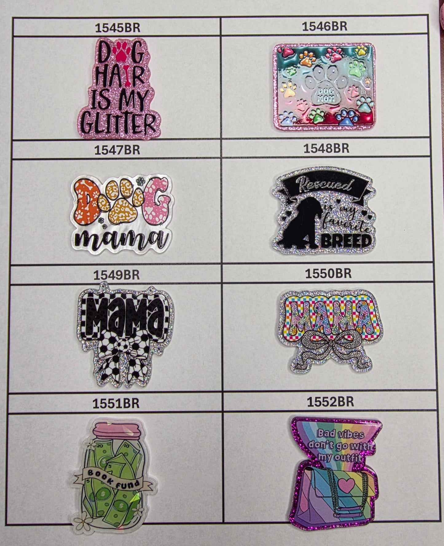 0000- Acrylic Flatback Catalog