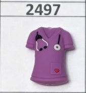 2497- 3D Scrub Top Purple